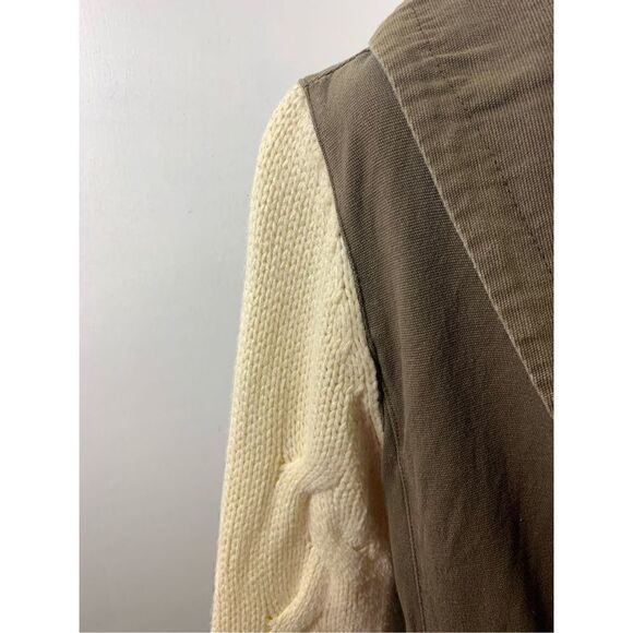 Ellison Tan Beige Mix Media Jacket Size S - Picture 5 of 14